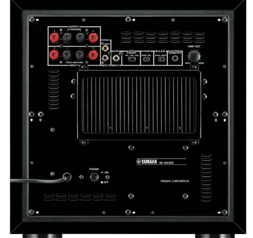 Yamaha NSSW300BL Twisted Flare Port Subwoofer in Black
